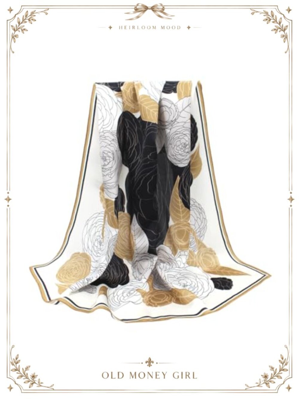100% Pure Mulberry Silk Scarf 35 Inch Large Square Lightweight Headscarf